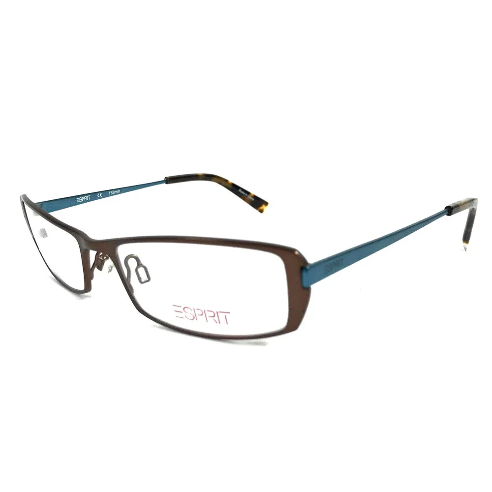 Esprit Kids Eyeglasses Frame ET17363 535 Brown Blue Rectangle Full Rim 50-16-135